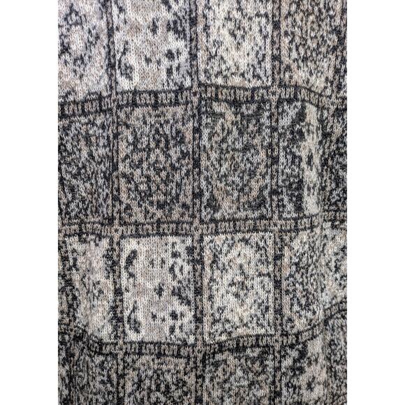 Americas Alpaca Womens Wool Vest XL Gray White Black Tapestry Knit Preppy NEW - Picture 9 of 12